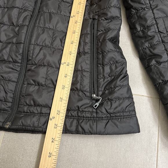 Patagonia Jacket Women’s XS Black Full Zip Puffer Hooded Outdoor Hiking - Picture 8 of 8